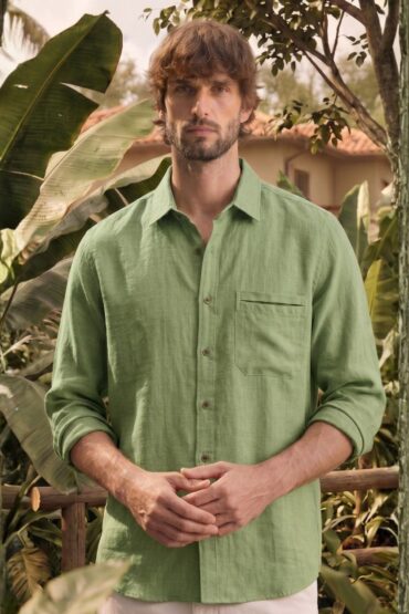 The Canopy Sage Cotton-Linen Shirt