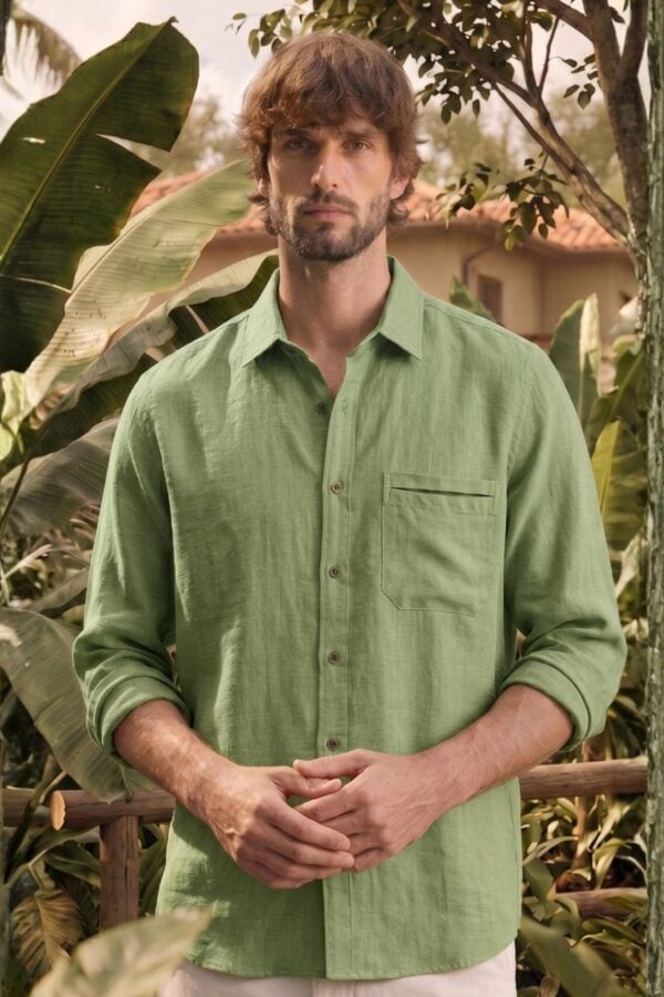 The Canopy Sage Cotton-Linen Shirt