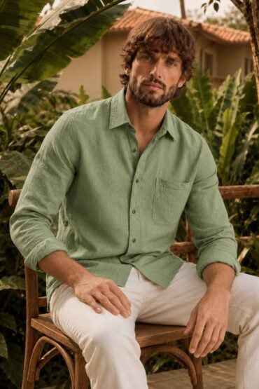 The Canopy Sage Cotton-Linen Shirt