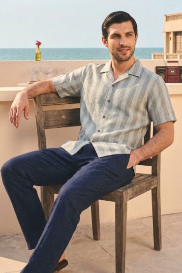 The Marina Stripe Khadi Shirt