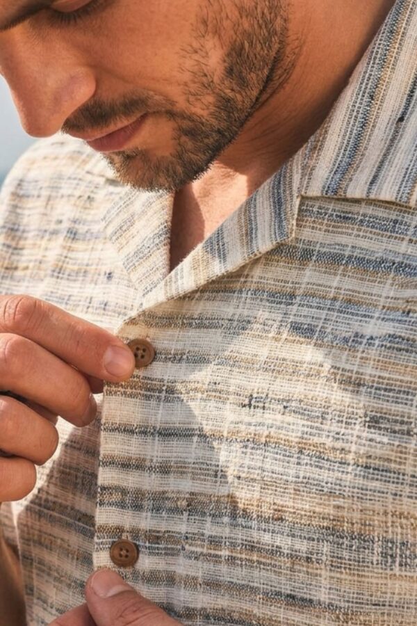 The Horizon Stripe Khadi Shirt