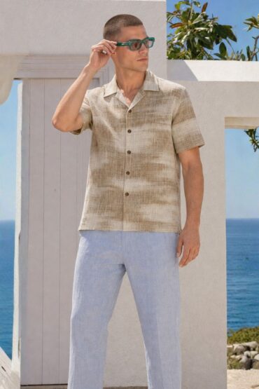 The Desert Sand Plaid Khadi Shirt