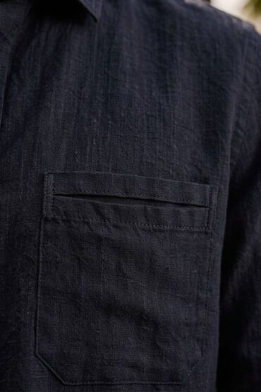 The Midnight Flora Cotton-Linen Shirt
