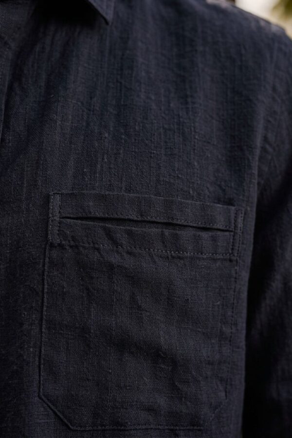 The Midnight Flora Cotton-Linen Shirt