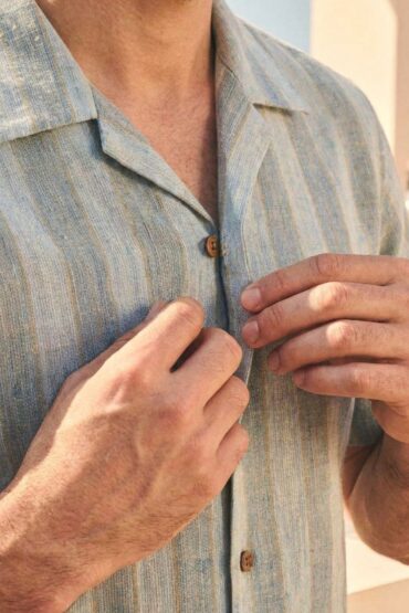 The Marina Stripe Khadi Shirt