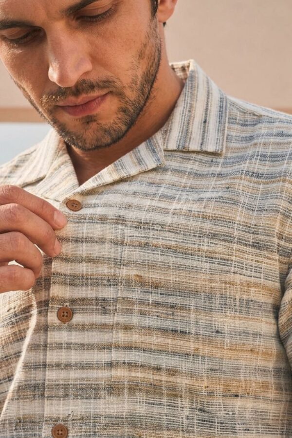 The Horizon Stripe Khadi Shirt