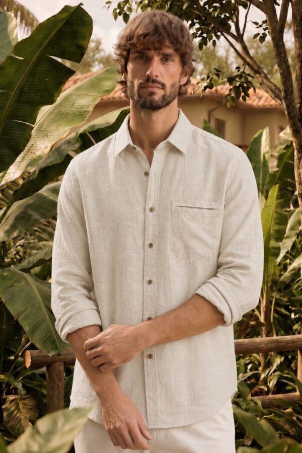 The Coconut Cream Cotton-Linen Shirt