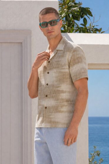 The Desert Sand Plaid Khadi Shirt