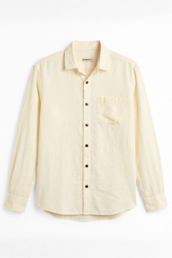 The Sunlit Cream Lyocell-Cotton Shirt