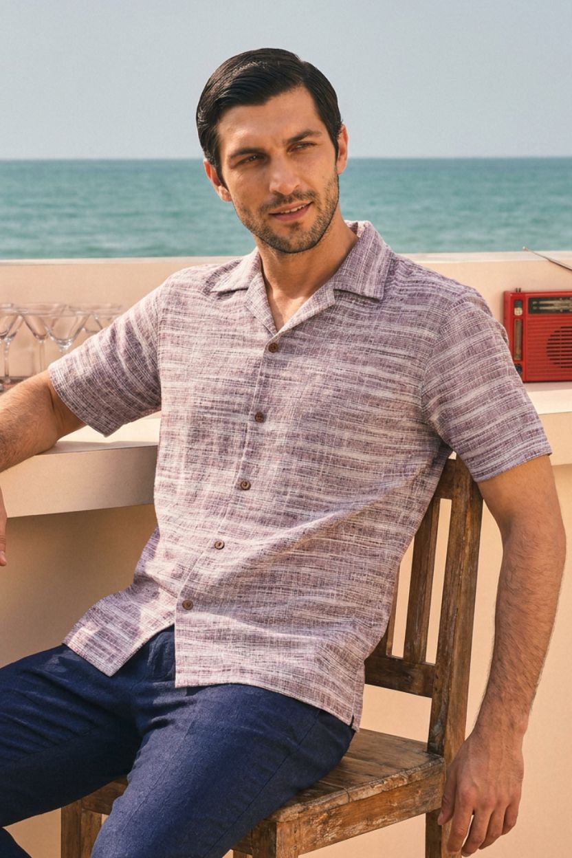 The Dusky Plum Khadi Shirt - Image 2