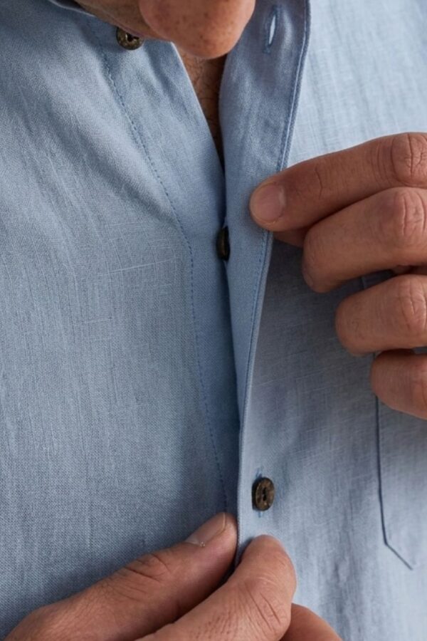 The Azure Slate Lyocell-Cotton Shirt