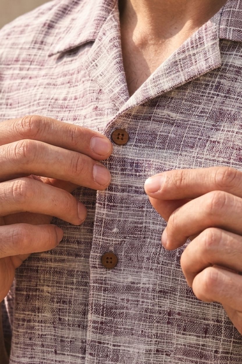 The Dusky Plum Khadi Shirt - Image 4