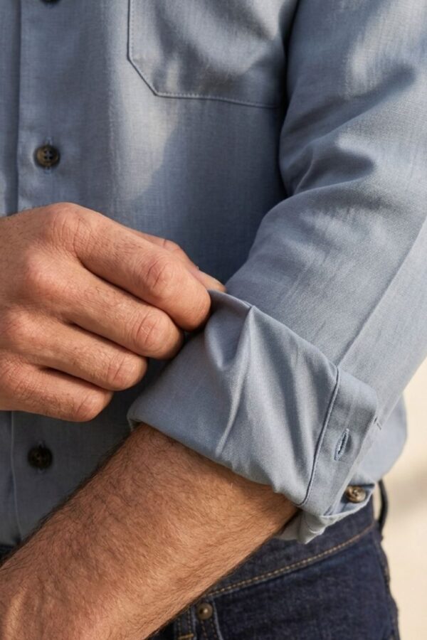 The Azure Slate Lyocell-Cotton Shirt