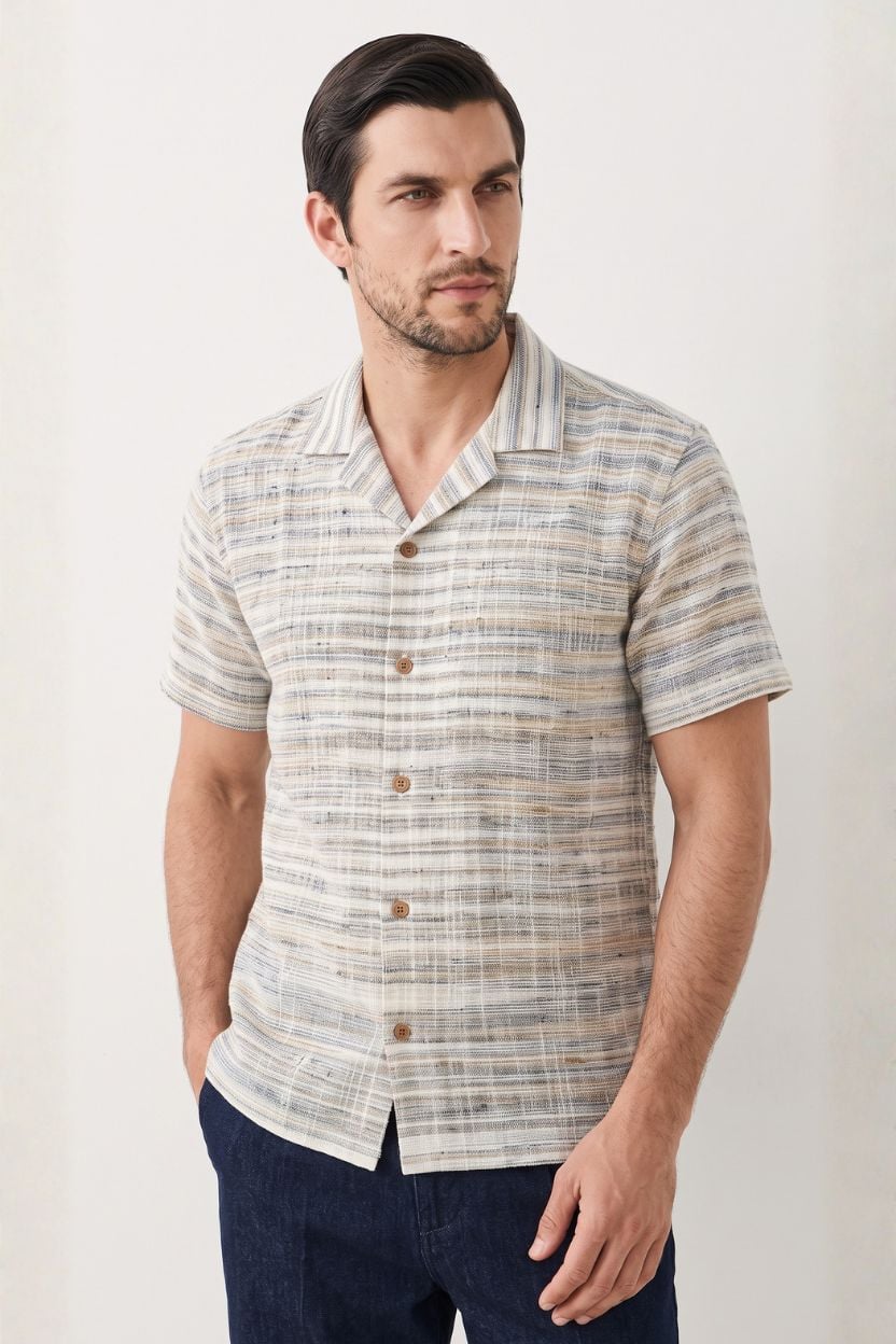 The Horizon Stripe Khadi Shirt