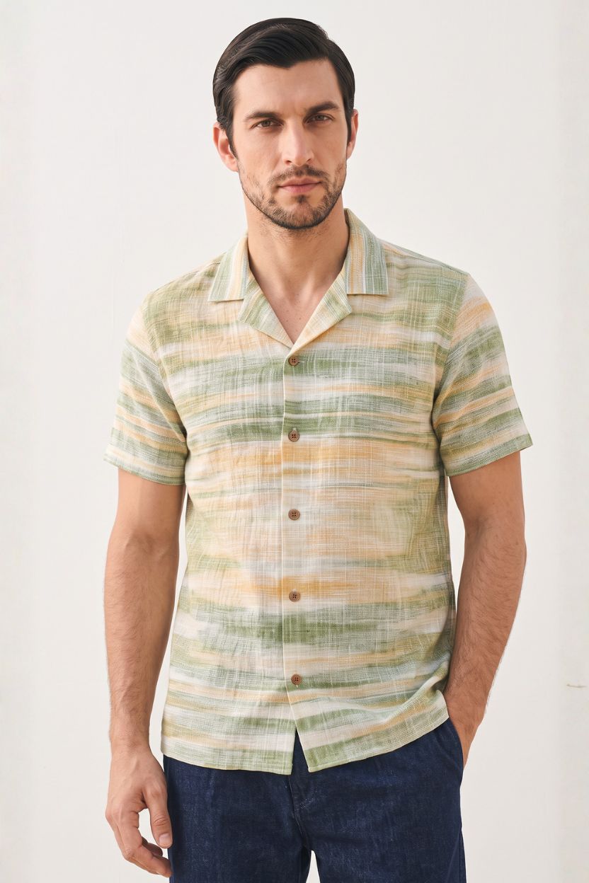 The Tropics Watercolor Khadi Shirt
