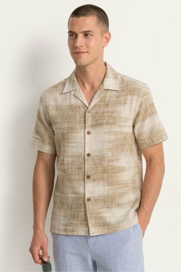 The Desert Sand Plaid Khadi Shirt