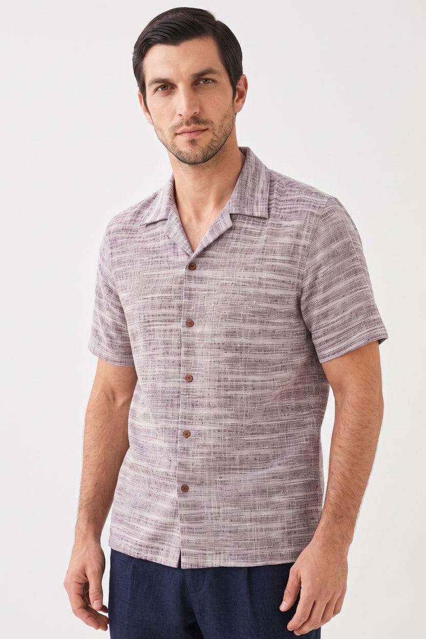 The Dusky Plum Khadi Shirt