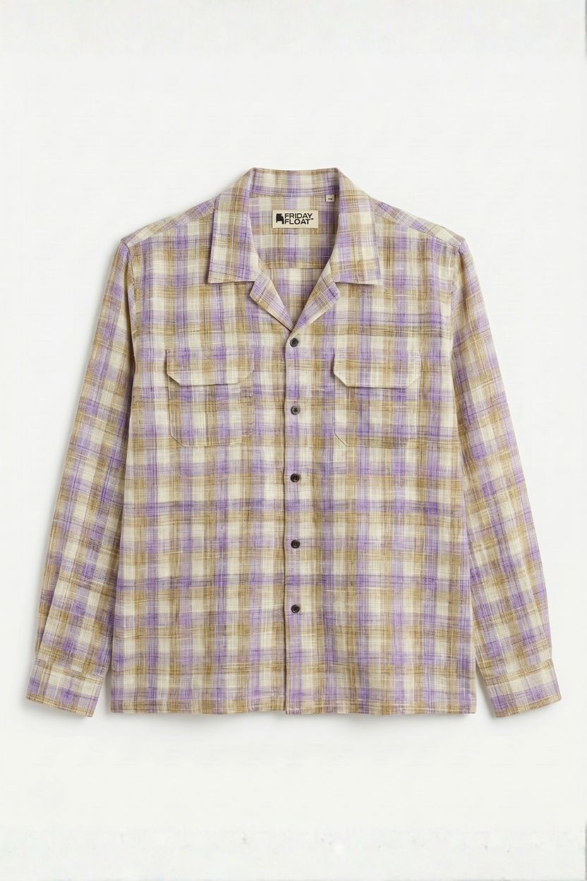 The Lavender Haze Plaid Khadi Shirt - Image 4