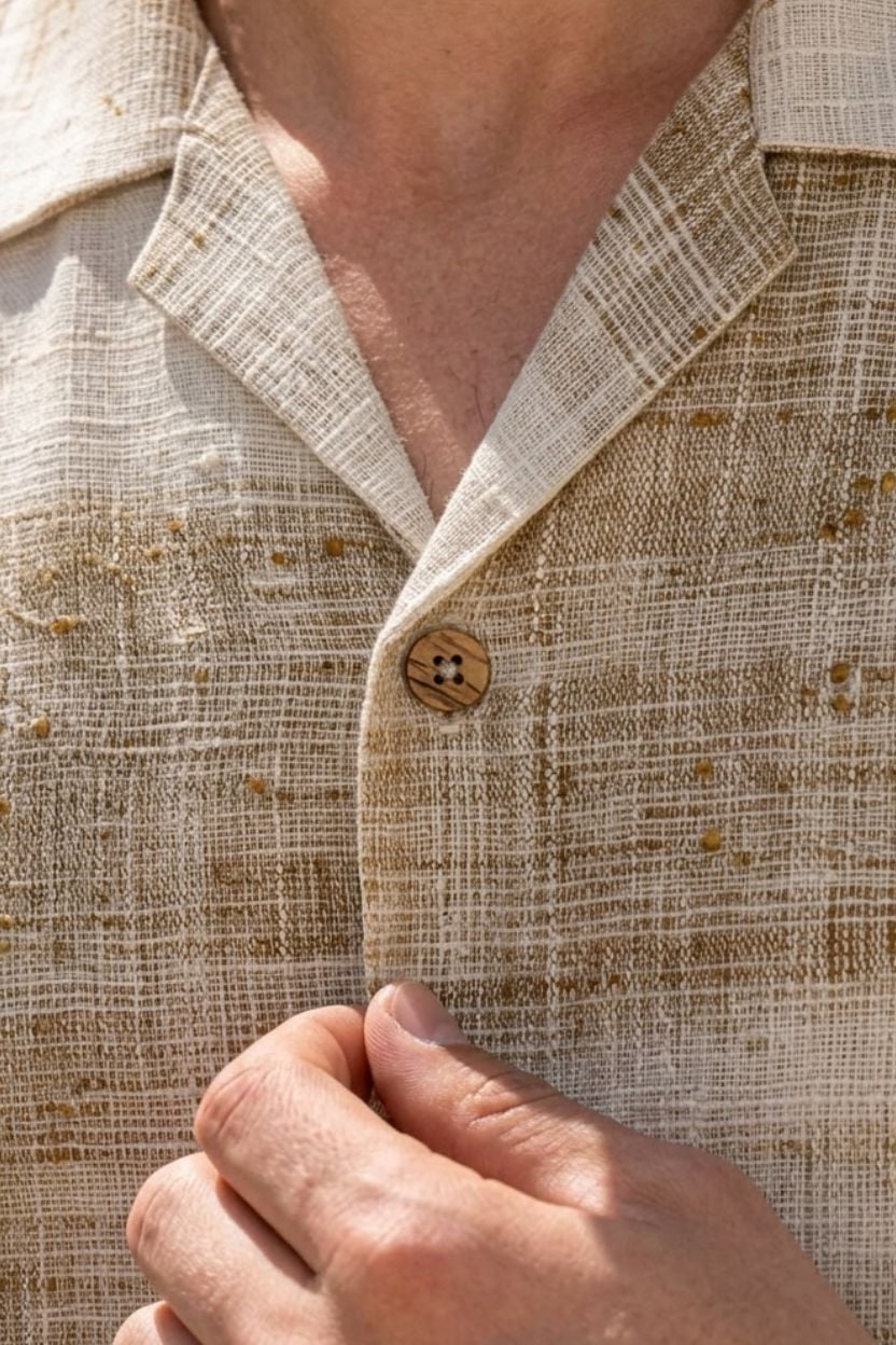 The Desert Sand Plaid Khadi Shirt - Image 5