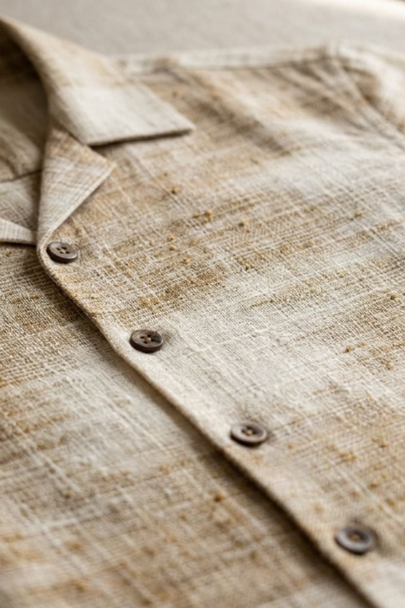 The Desert Sand Plaid Khadi Shirt - Image 6