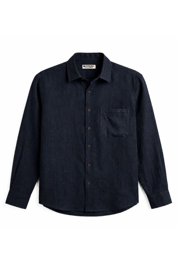 The Midnight Flora Cotton-Linen Shirt