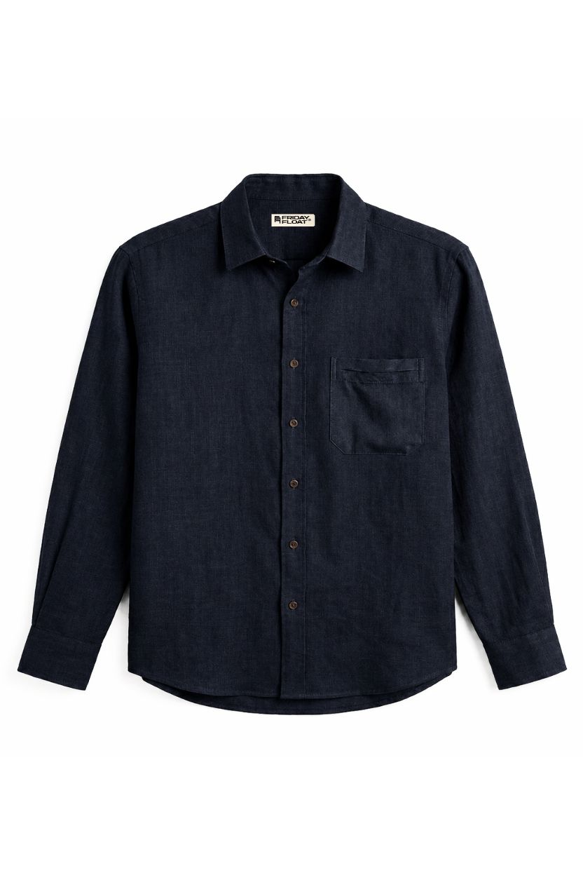 The Midnight Flora Cotton-Linen Shirt - Image 4