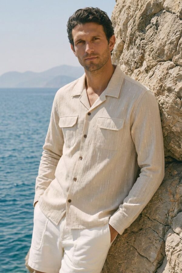 The Natural Sand Khadi Shirt