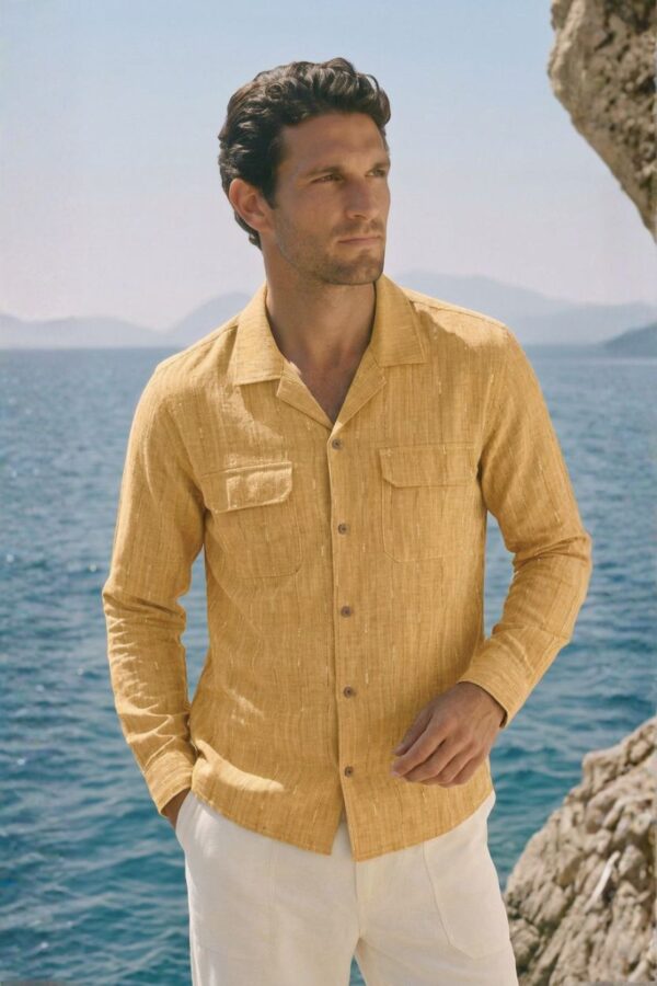 The Sunlit Pinstripe Khadi Shirt