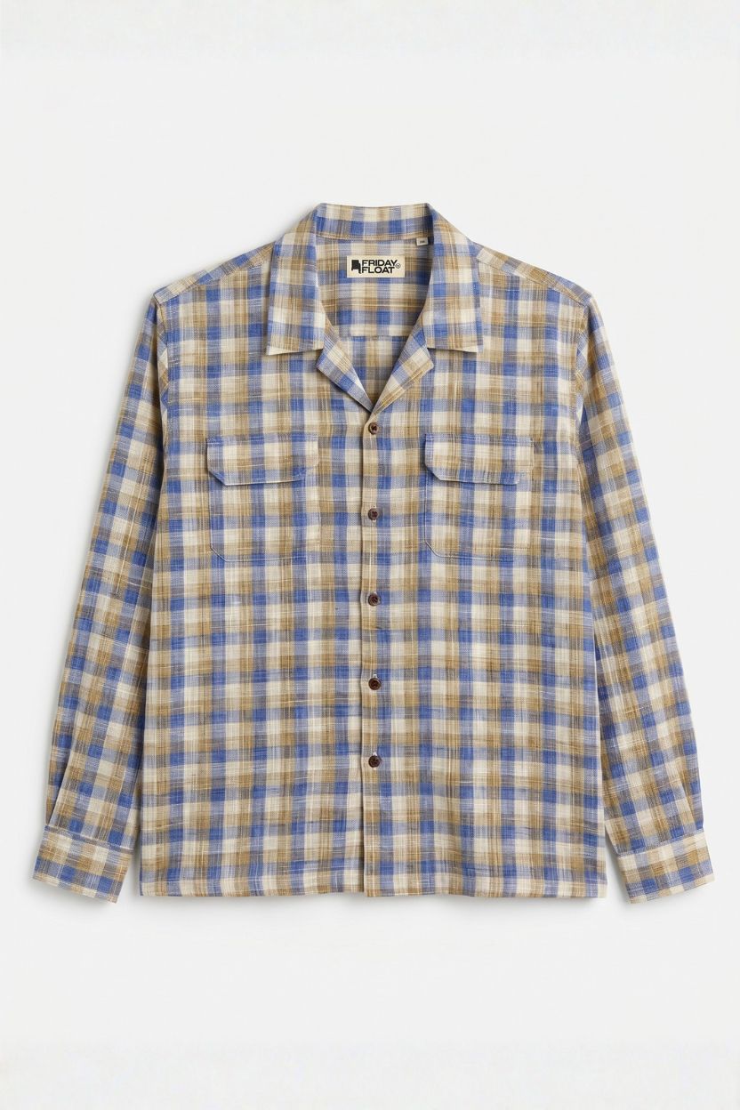 The Seaside Plaid Khadi Shirt - Image 4