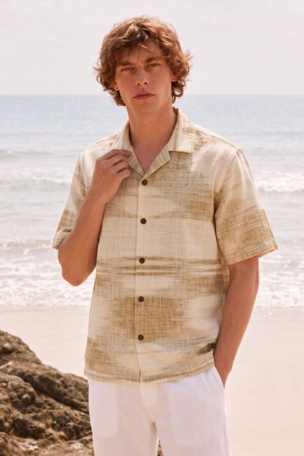 The Desert Sand Plaid Khadi Shirt