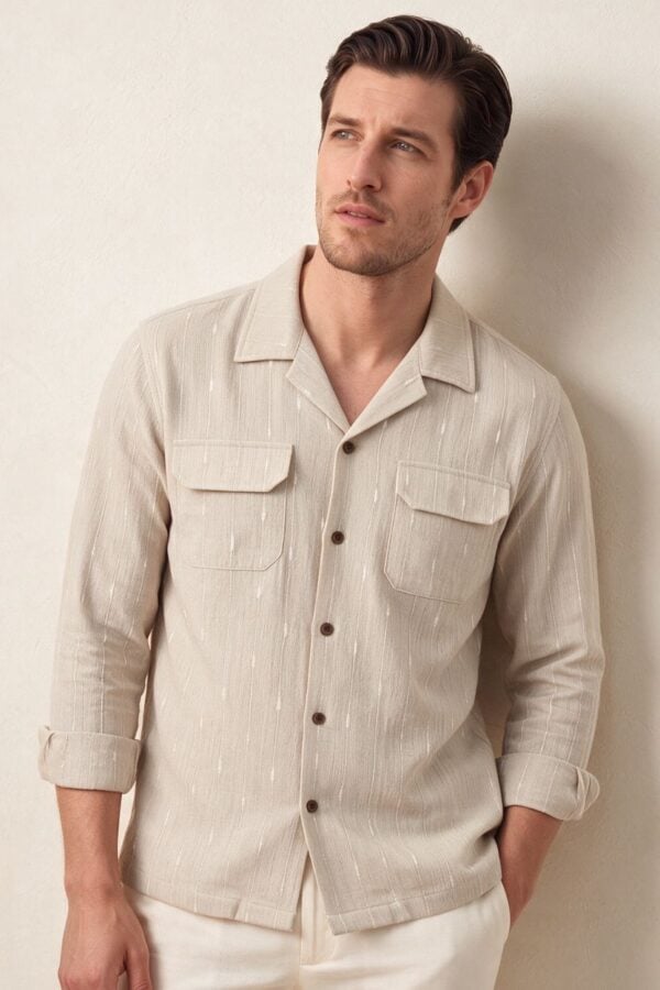 The Natural Sand Khadi Shirt