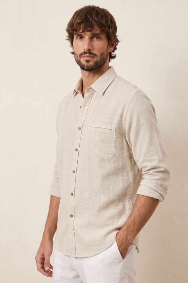 The Coconut Cream Cotton-Linen Shirt