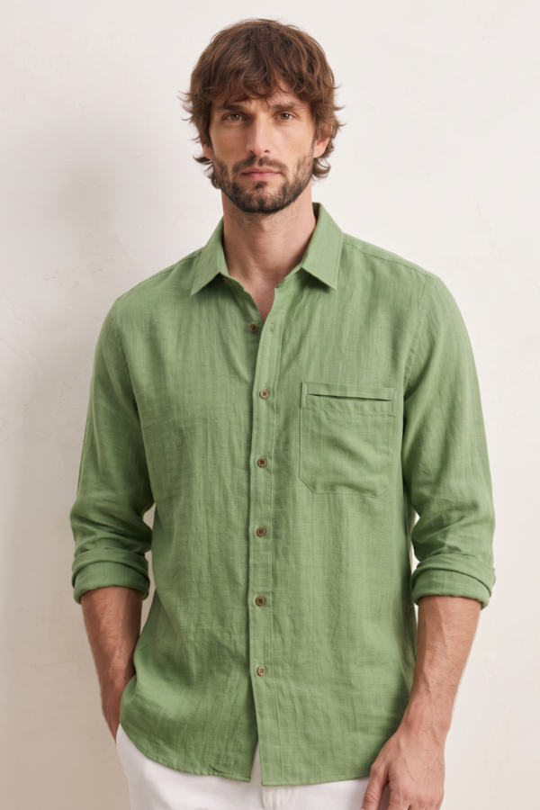 The Canopy Sage Cotton-Linen Shirt