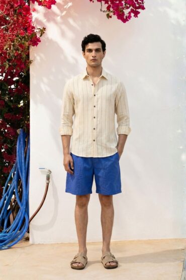 The Sunlit Pinstripe Khadi Shirt