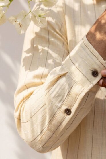 The Sunlit Pinstripe Khadi Shirt