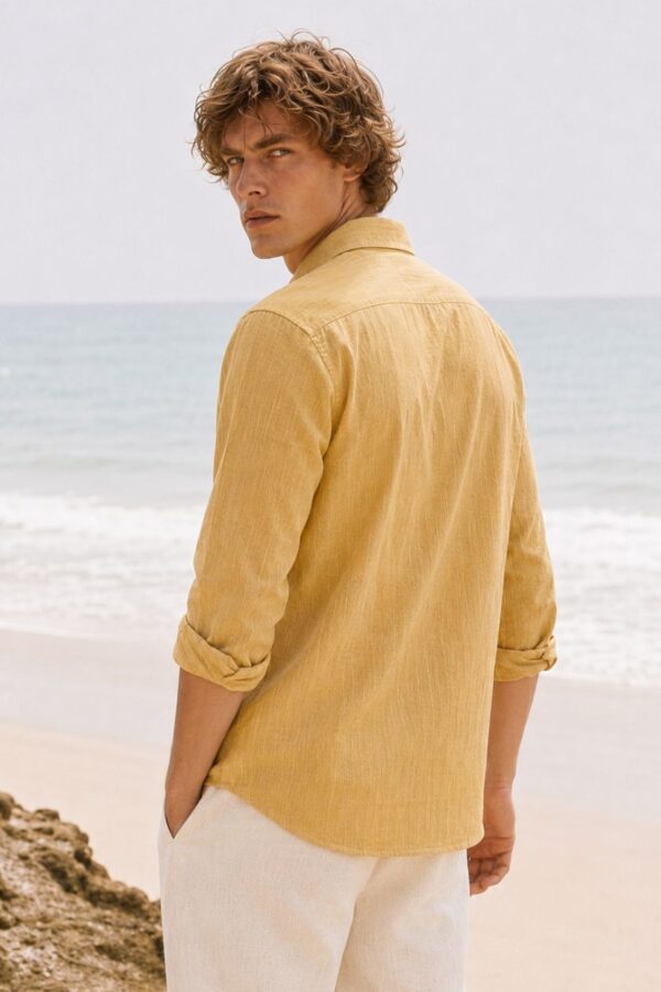 The Goldenrod Katha-Stitch Khadi Shirt