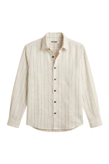 The Ivory Pinstripe Khadi Shirt