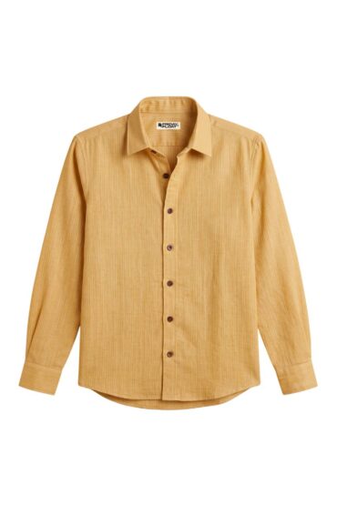 The Goldenrod Katha-Stitch Khadi Shirt