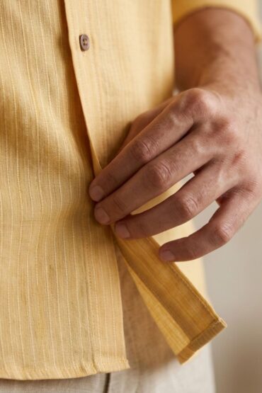 The Goldenrod Katha-Stitch Khadi Shirt