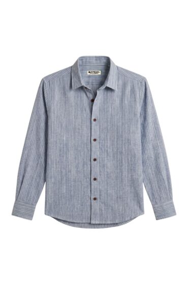 The Azure Katha-Stitch Khadi Shirt
