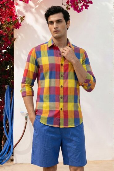 The Fiesta Madras Check Khadi Shirt