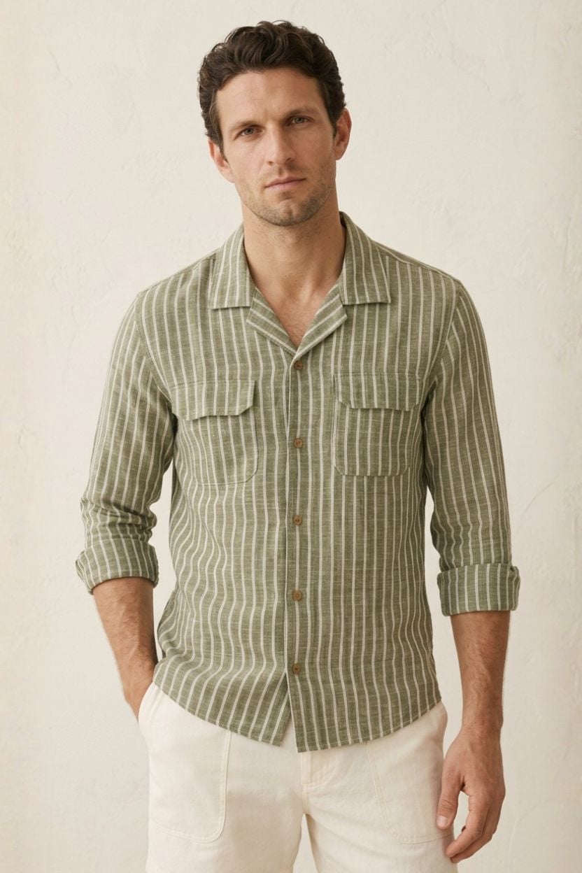 The Desert Khaki Khadi Shirt