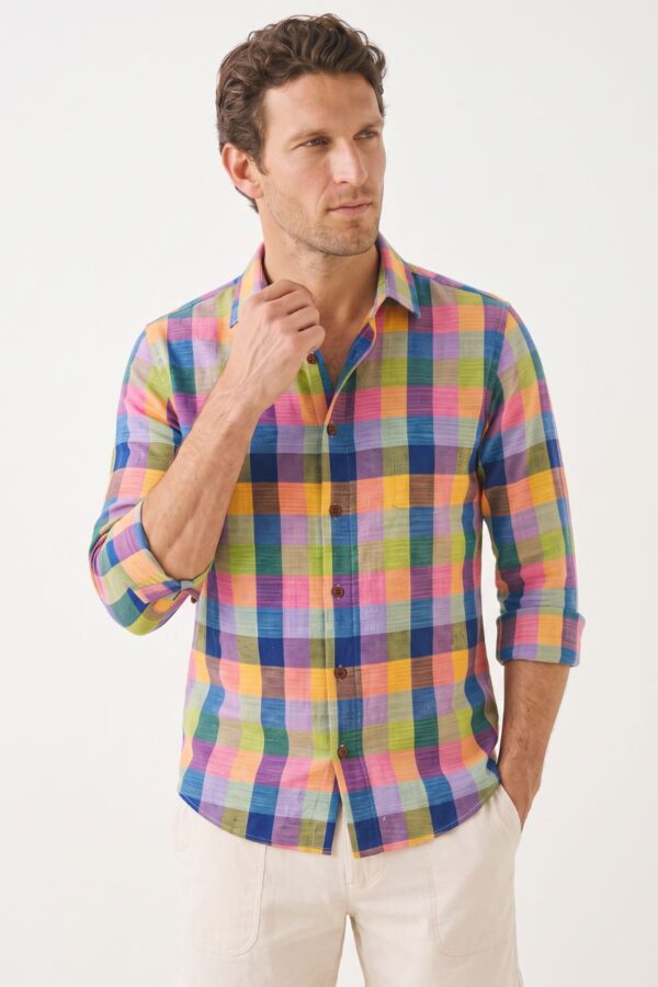 The Vibrant Madras Khadi Shirt