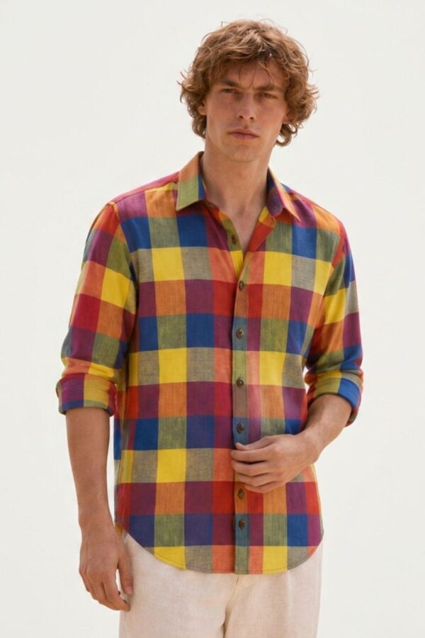 The Fiesta Madras Check Khadi Shirt