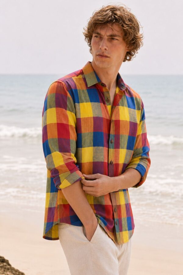 The Fiesta Madras Check Khadi Shirt