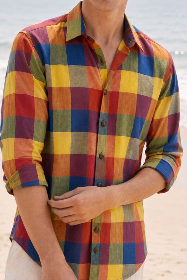 The Fiesta Madras Check Khadi Shirt