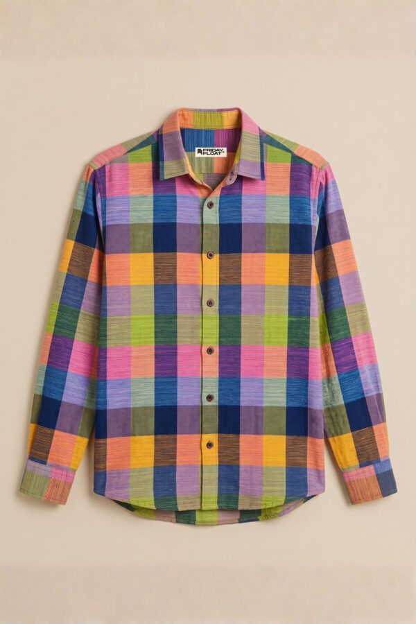 The Vibrant Madras Khadi Shirt