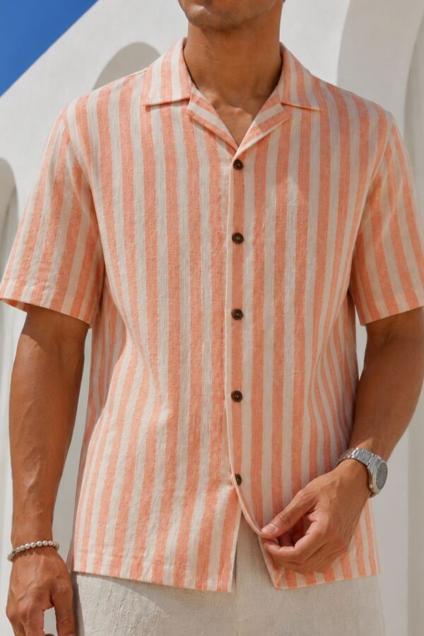The Tropic Sunrise Stripe Khadi Shirt