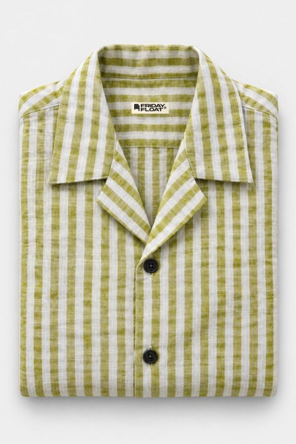 The Olive Grove Stripe Khadi Shirt