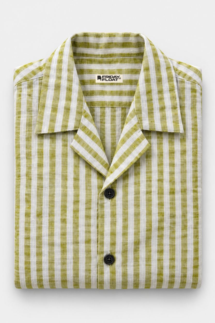 The Olive Grove Stripe Khadi Shirt